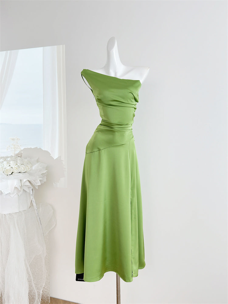 Sexy Mermaid Satin Summer Beach Dress Holiday Party Casual Outfits For Girls DP1402