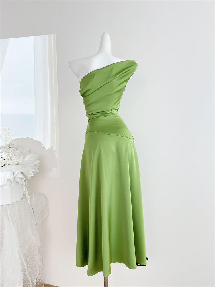 Sexy Mermaid Satin Summer Beach Dress Holiday Party Casual Outfits For Girls DP1402