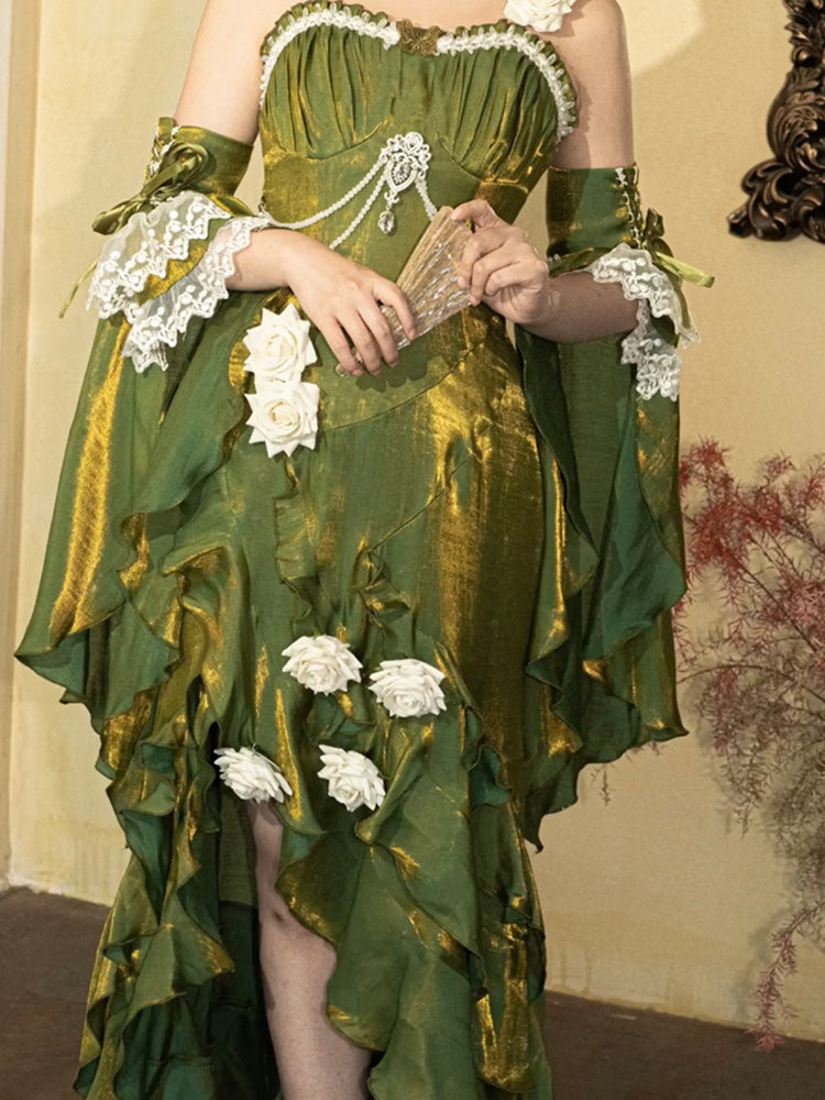 Pretty Mermaid Spaghetti Straps Green Summer 18th Birthday Dress Lolita Dress Birthday Outfits W1257