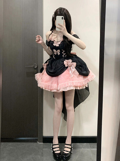Cute Ball Gown Sweetheart Pink Short Summer 18th Birthday Dress Lolita Dress Birthday Outfits W1258