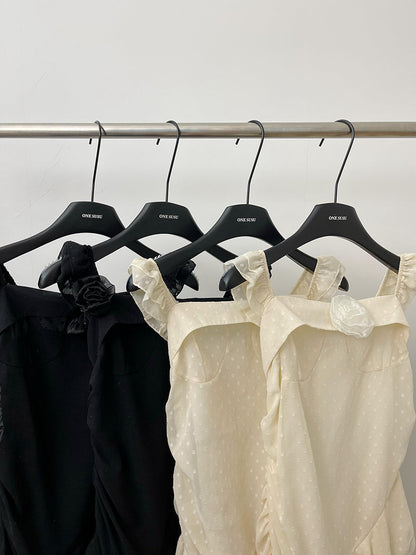 Cute High Low Square Neckline Ruffles Summer Dress Holiday Party Outfits For Women DP0089