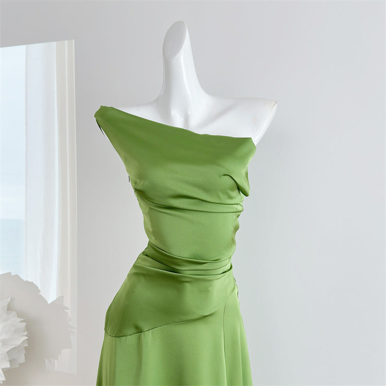 Sexy Mermaid Satin Summer Beach Dress Holiday Party Casual Outfits For Girls DP1402