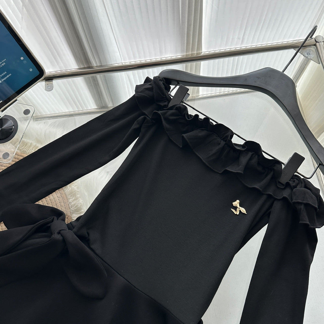 Cute A Line Off The Shoulder Black Summer Dress Holiday Party Outfits For Women DP0094