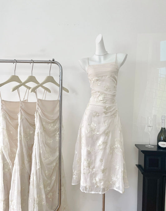 Cute Mermaid Spaghetti Straps Lace Long Summer Dress For Women DP0017