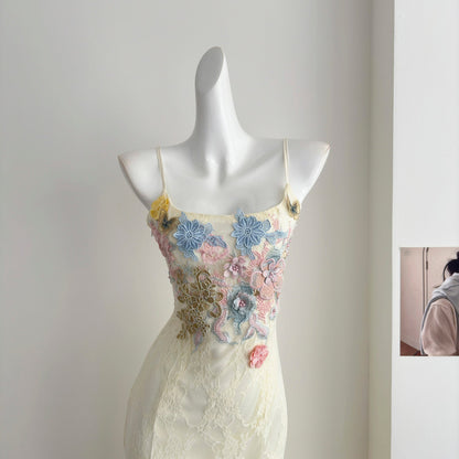 Sexy Mermaid Spaghetti Straps Lace Birthday Party Dress Summer Holiday Outfits For Women DP0132