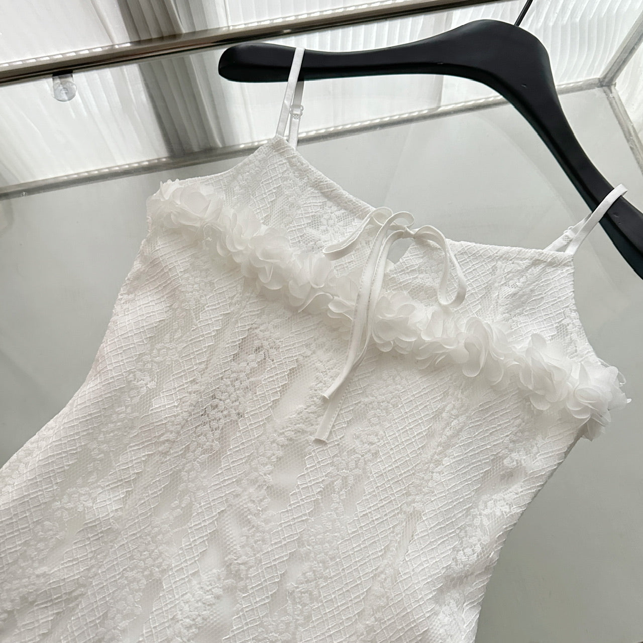 Cute A Line Spaghetti Straps Ivory Lace Summer Dress Holiday Party Outfits For Women DP0100