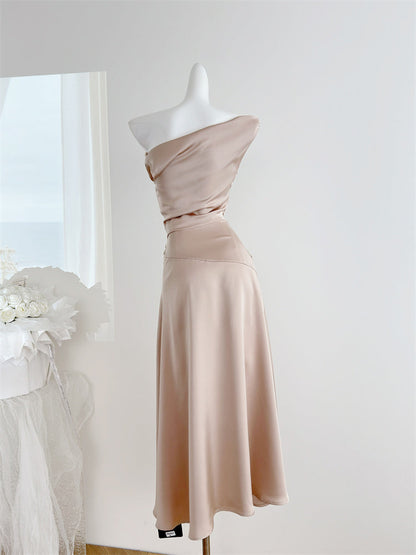 Sexy Mermaid Satin Summer Beach Dress Holiday Party Casual Outfits For Girls DP1402