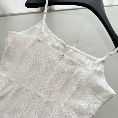 Cute A Line Spaghetti Straps Ivory Lace Summer Dress Holiday Party Outfits For Women DP0100