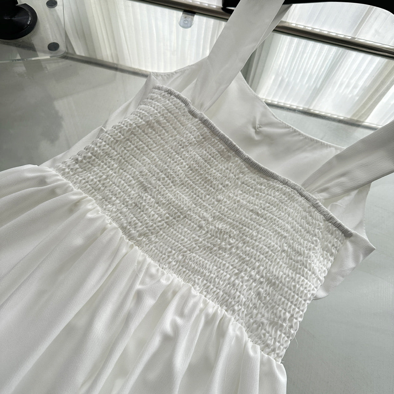 Sexy A Line Straps White Summer Dress Holiday Party Outfits For Women DP0115