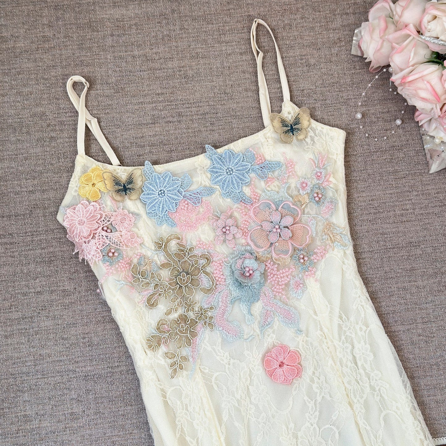 Sexy Mermaid Spaghetti Straps Lace Birthday Party Dress Summer Holiday Outfits For Women DP0132