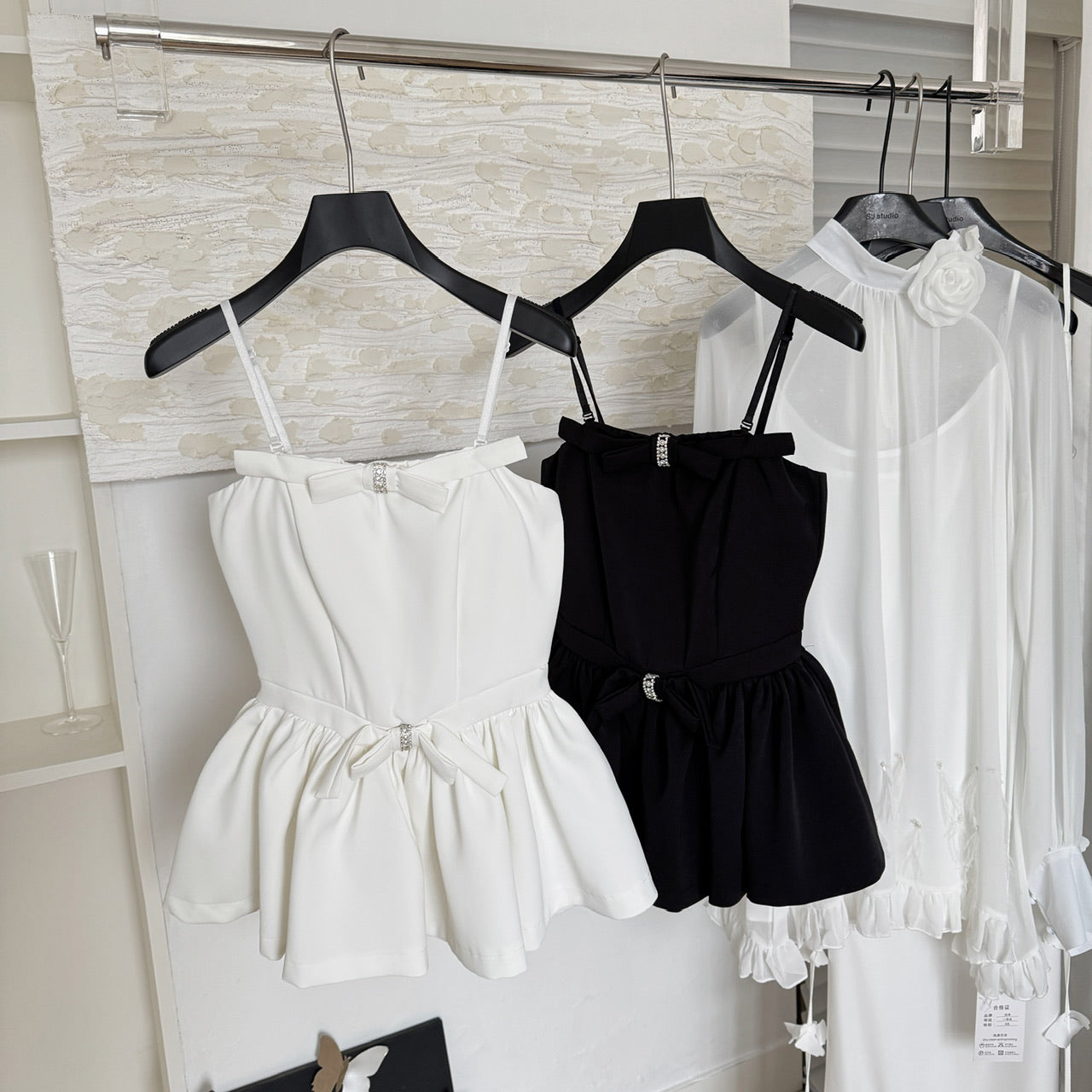 Cute A Line Spaghetti Straps White Short Summer Dress Holiday Party Outfits For Women DP0095