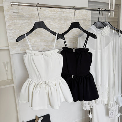 Cute A Line Spaghetti Straps White Short Summer Dress Holiday Party Outfits For Women DP0095