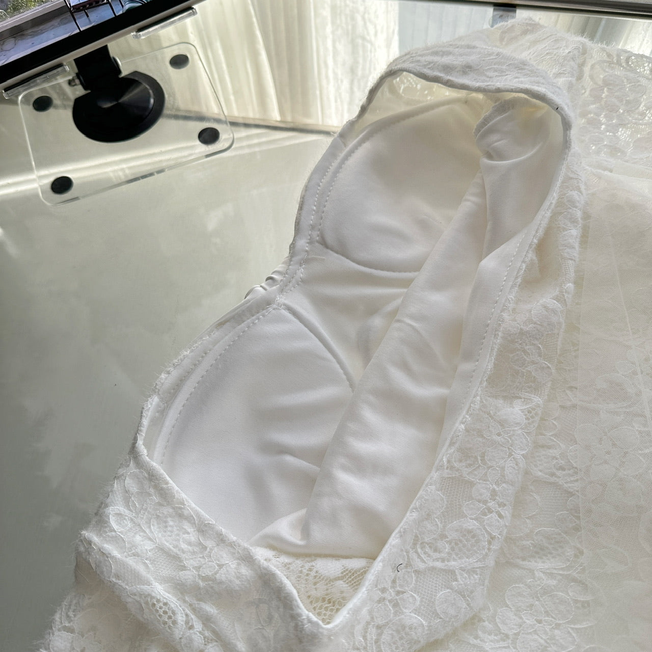 Sexy Mermaid Square Neckline Floral White Lace Summer Dress Holiday Party Outfits For Women DP0106