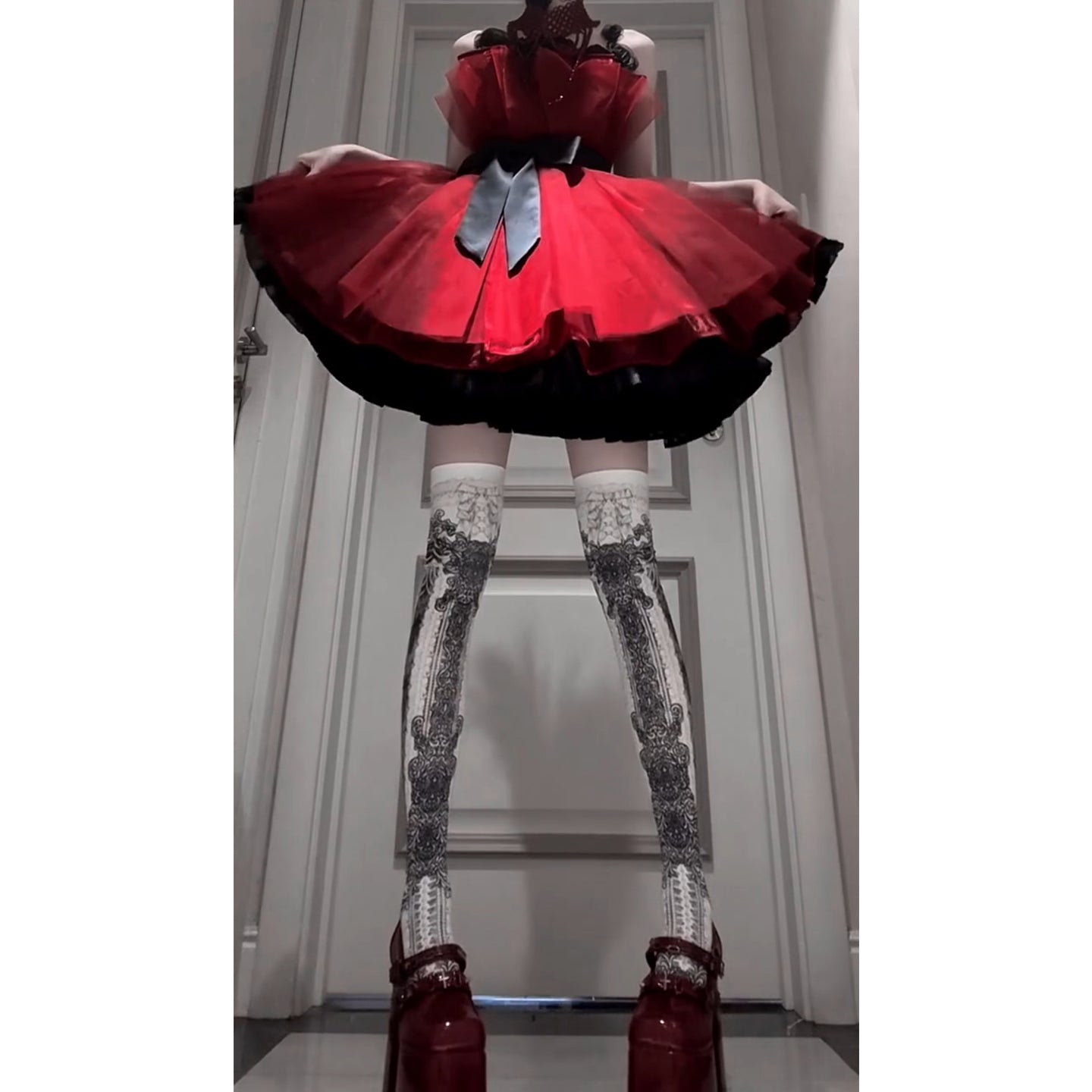 Vintage Ball Gown Spaghetti Straps Red Summer 16th Birthday Dress Lolita Dress Mini 18th Birthday Outfits Short Lolita Outfit DH2406