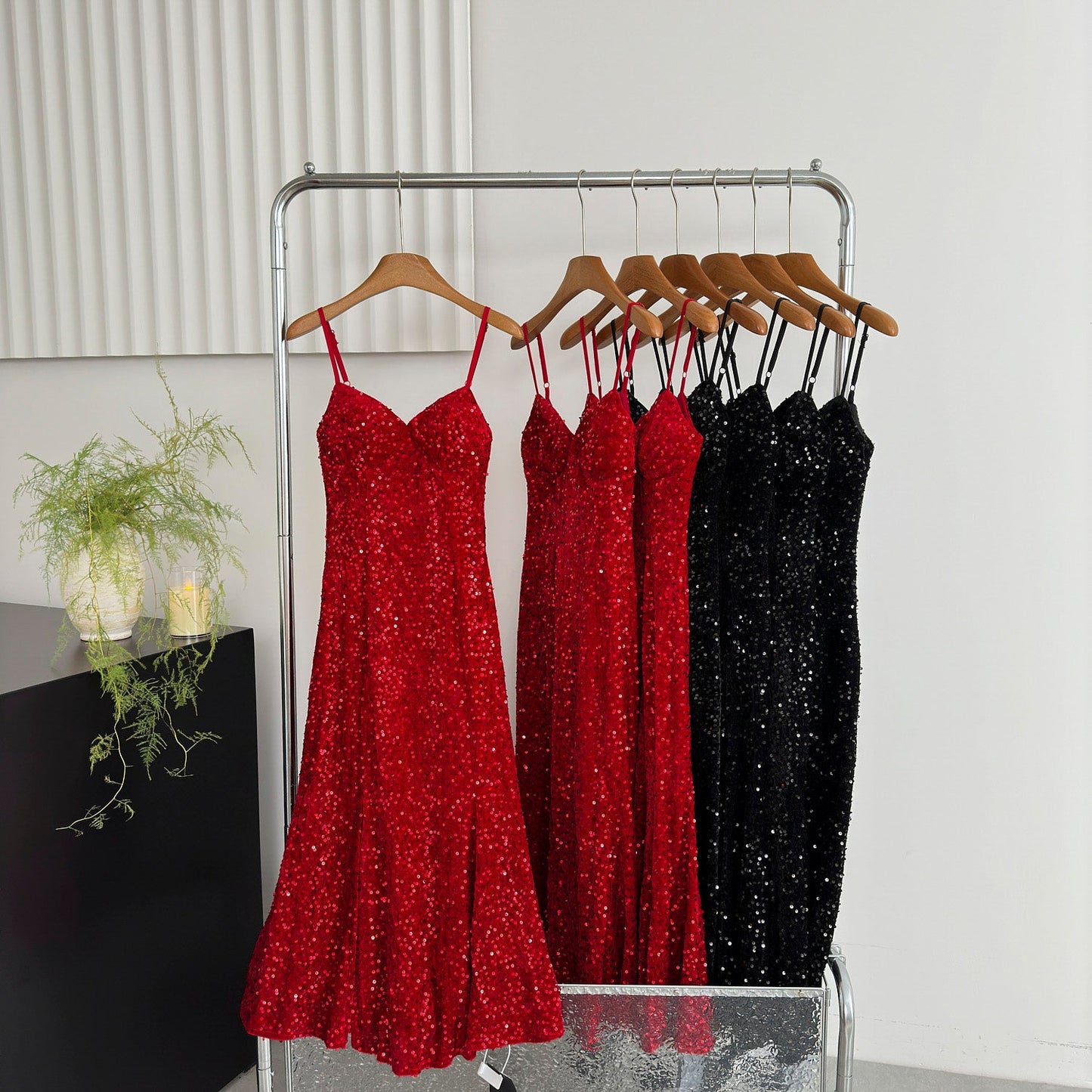 Sexy Mermaid Spaghetti Straps Sequin Birthday Party Dress Summer Holiday Outfits For Women DP0131