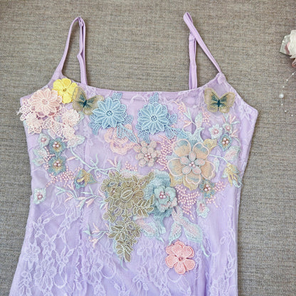 Sexy Mermaid Spaghetti Straps Lace Birthday Party Dress Summer Holiday Outfits For Women DP0132