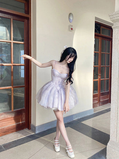 Princess Ball Gown Spaghetti Straps Chiffon Chiffon 22th Birthday Dresses Lolita Dress Cute Lolita Outfits DH2449