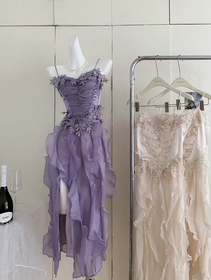 Cute A Line Spaghetti Straps Layers Summer Dress Holiday Party Outfits For Girls DP1399