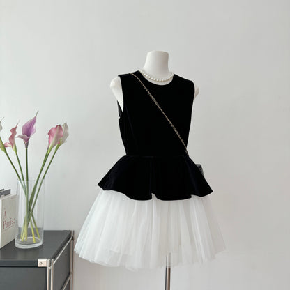 Sexy A line Jewel Neckline Black Short Summer Dress Holiday Party Outfits For Women DP0117