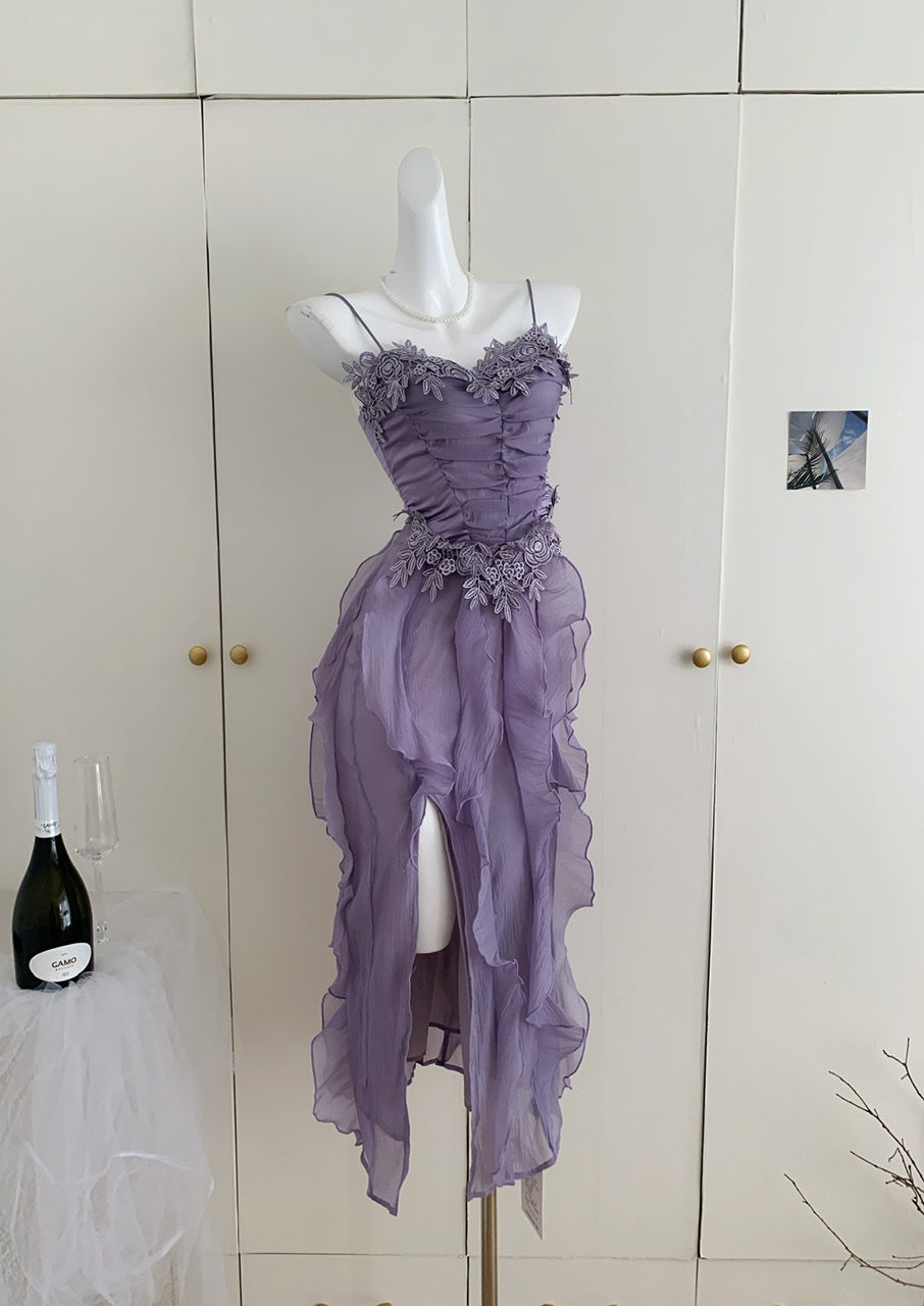 Cute A Line Spaghetti Straps Layers Summer Dress Holiday Party Outfits For Girls DP1399