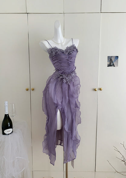 Cute A Line Spaghetti Straps Layers Summer Dress Holiday Party Outfits For Girls DP1399