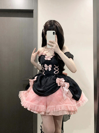 Cute Ball Gown Sweetheart Pink Short Summer 18th Birthday Dress Lolita Dress Birthday Outfits W1258