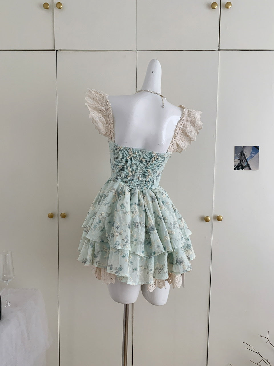 Cute Ball Gown Square Satin Floral Pink Short Summer Dress Holiday Party Outfits For Women DP1406