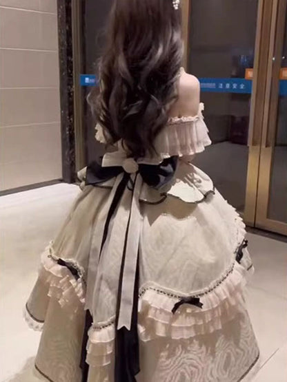 Pretty High Low Square Neck Lace Summer 18th Birthday Dress Lolita Dress Birthday Outfits W1256