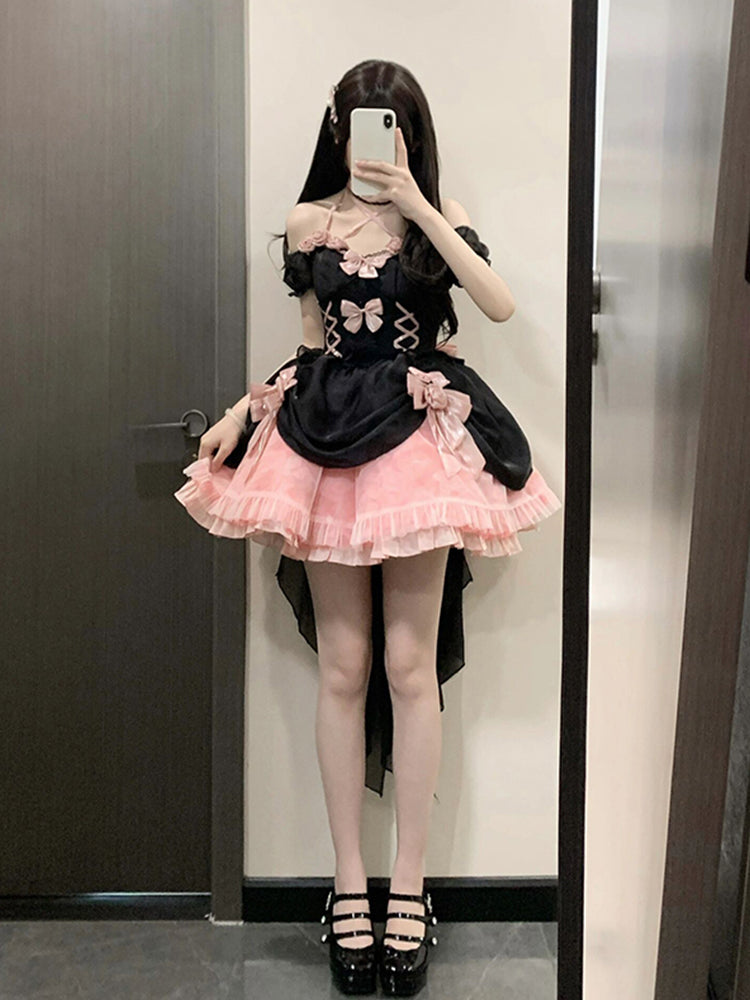 Cute Ball Gown Sweetheart Pink Short Summer 18th Birthday Dress Lolita Dress Birthday Outfits W1258