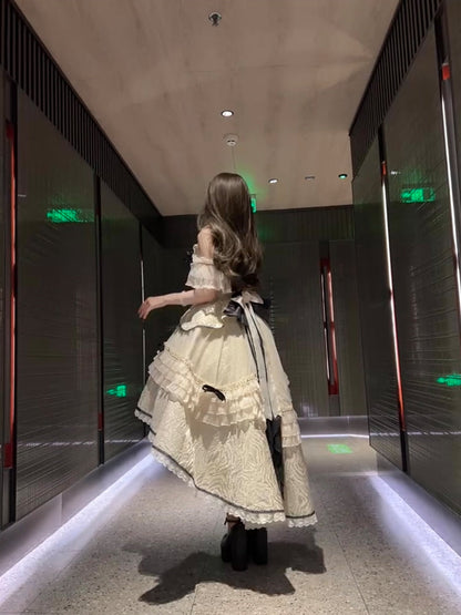 Pretty High Low Square Neck Lace Summer 18th Birthday Dress Lolita Dress Birthday Outfits W1256