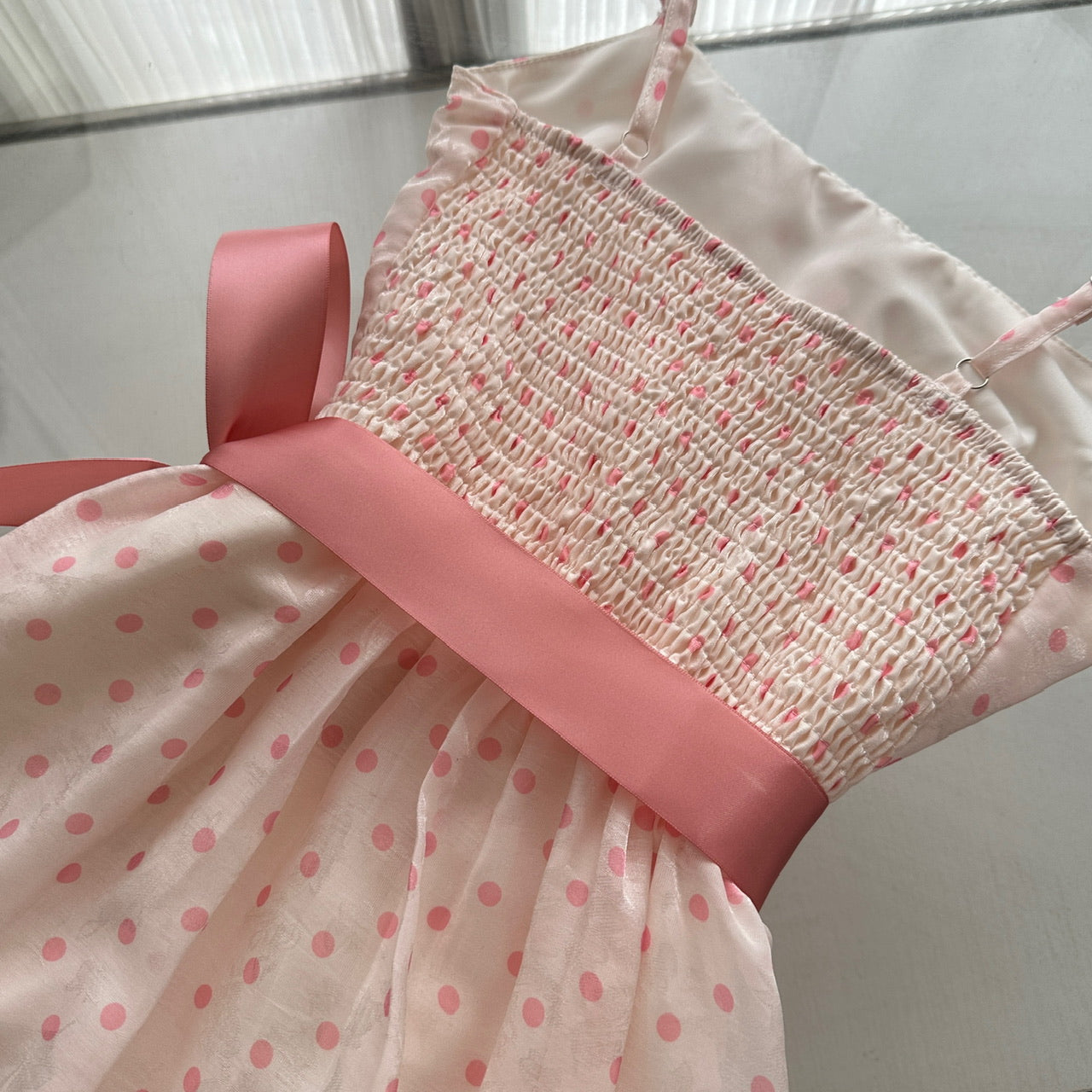 Sexy A line Square Neckline Pink Summer Polka Dots Dress Holiday Party Outfits For Women DP0110