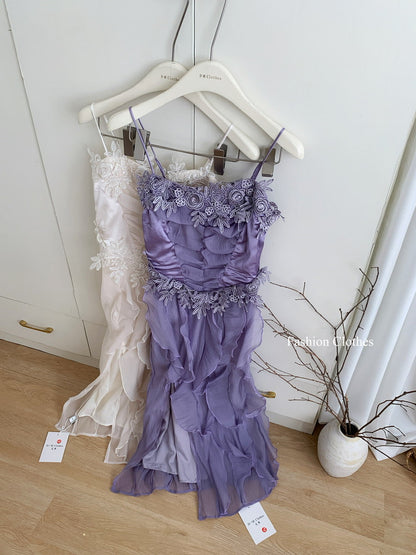 Cute A Line Spaghetti Straps Layers Summer Dress Holiday Party Outfits For Girls DP1399