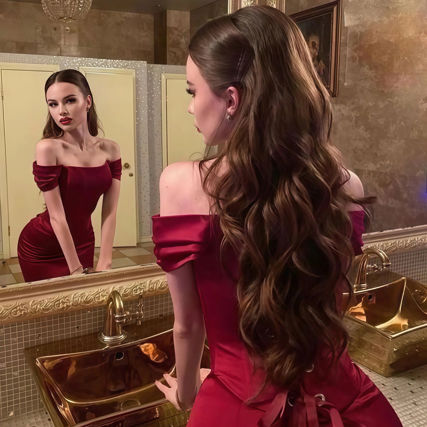 Off The Shoulder Burgundy Mermaid Prom Dress Floor Length Party Gown