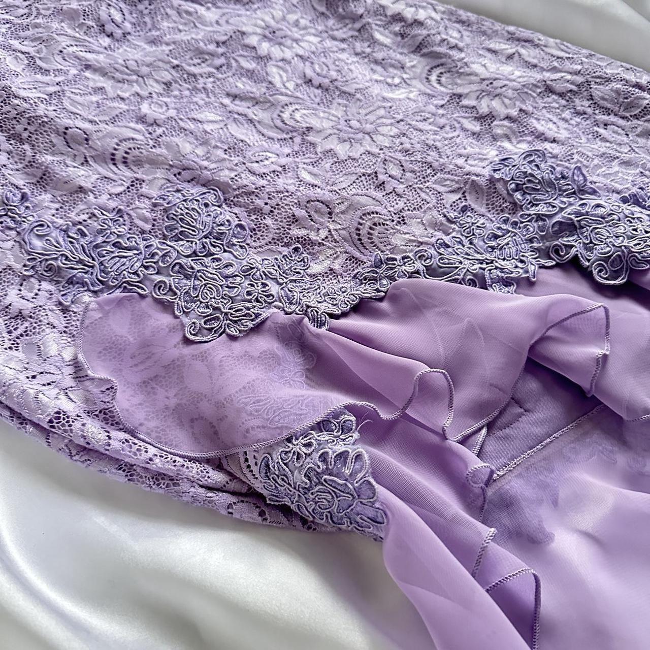 Purple Delicate Lace Slim Fit Long Ball Gown Elegant Party Dress Evening Gown gh3282