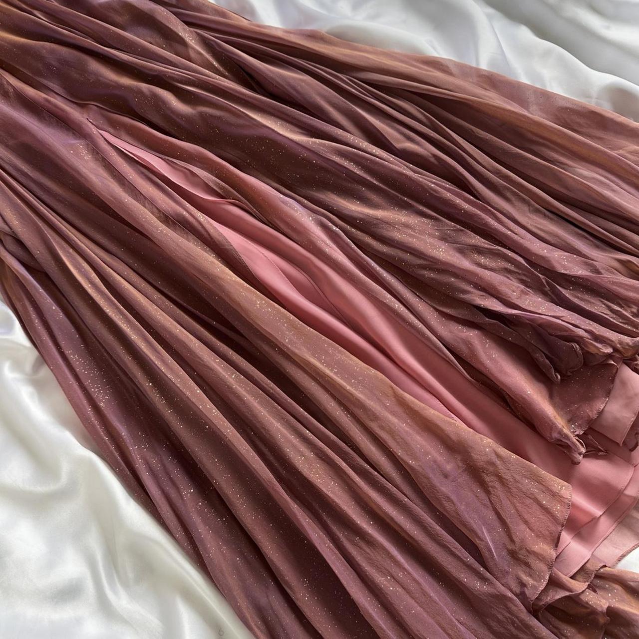 Purple Bronze Shiny Elegant Vintage Flower Applique Long Chiffon Fairy Evening Gown Party Dress prom dress gh3595