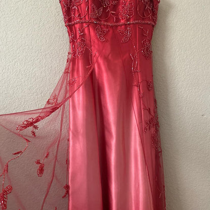 Pink Gorgeous Vintage Fashion Elegant Exquisite Beading Long Tulle Satin Ball Gown Evening Dress Party Dress Prom Dress gh3933