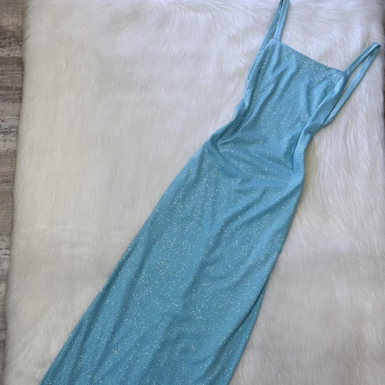 Light blue elegant stunning exquisite shining backless women's long chiffon evening dress party dress prom dress gh4286