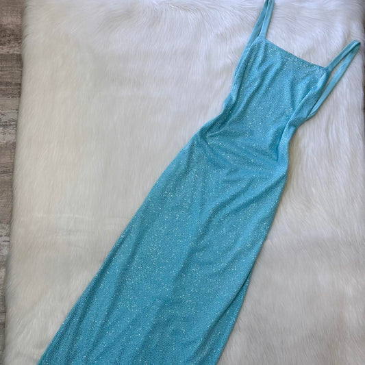 Light blue elegant stunning exquisite shining backless women's long chiffon evening dress party dress prom dress gh4286