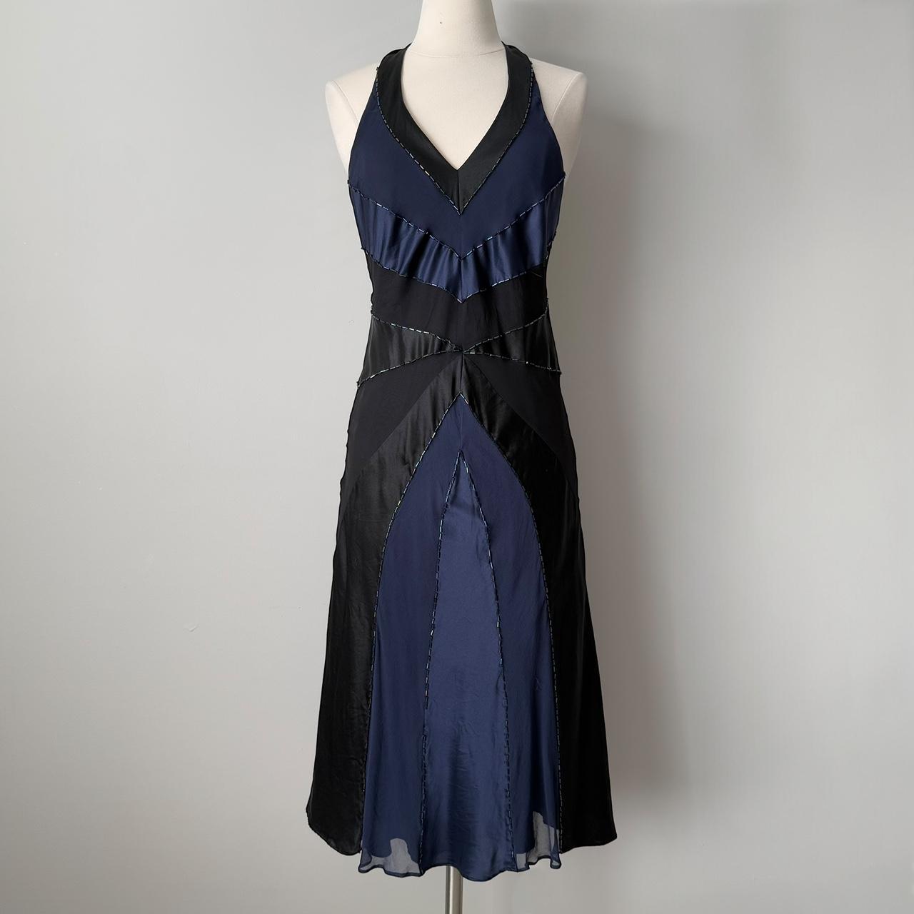 Dark Navy and Black Jumpsuit Fairy Halter Back Lace Up Women's Short/Midi satin Homecoming Dress, Evening Gown, Party Dress gh4122