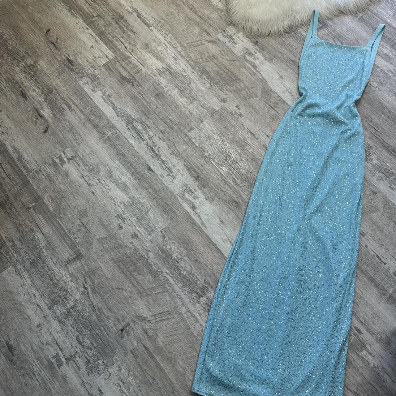 Light blue elegant stunning exquisite shining backless women's long chiffon evening dress party dress prom dress gh4286