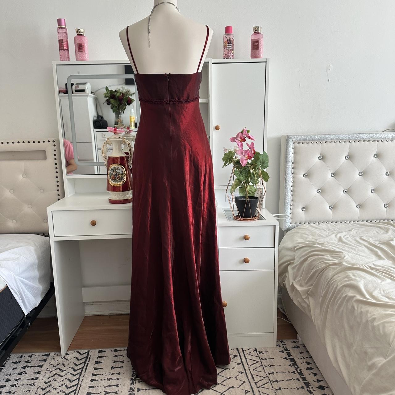 Burgundy Vintage Shiny Fashion Stunning Elegant Long Chiffon Tulle Cute Sweet Prom Dress Evening Gown Birthday Party Dress Prom Dress Graduation Dress gh3886