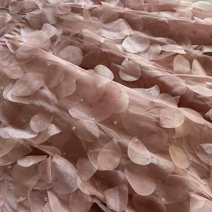 _©°_ Blush Pink Sakura Luxurious Gorgeous Fairytale Fantasy Retro Fashion Exquisite Beaded Sequin 3D Applique Long Elegant Flowing Chiffon Ball Gown Evening Gown Party Dress Prom Gown gh3870
