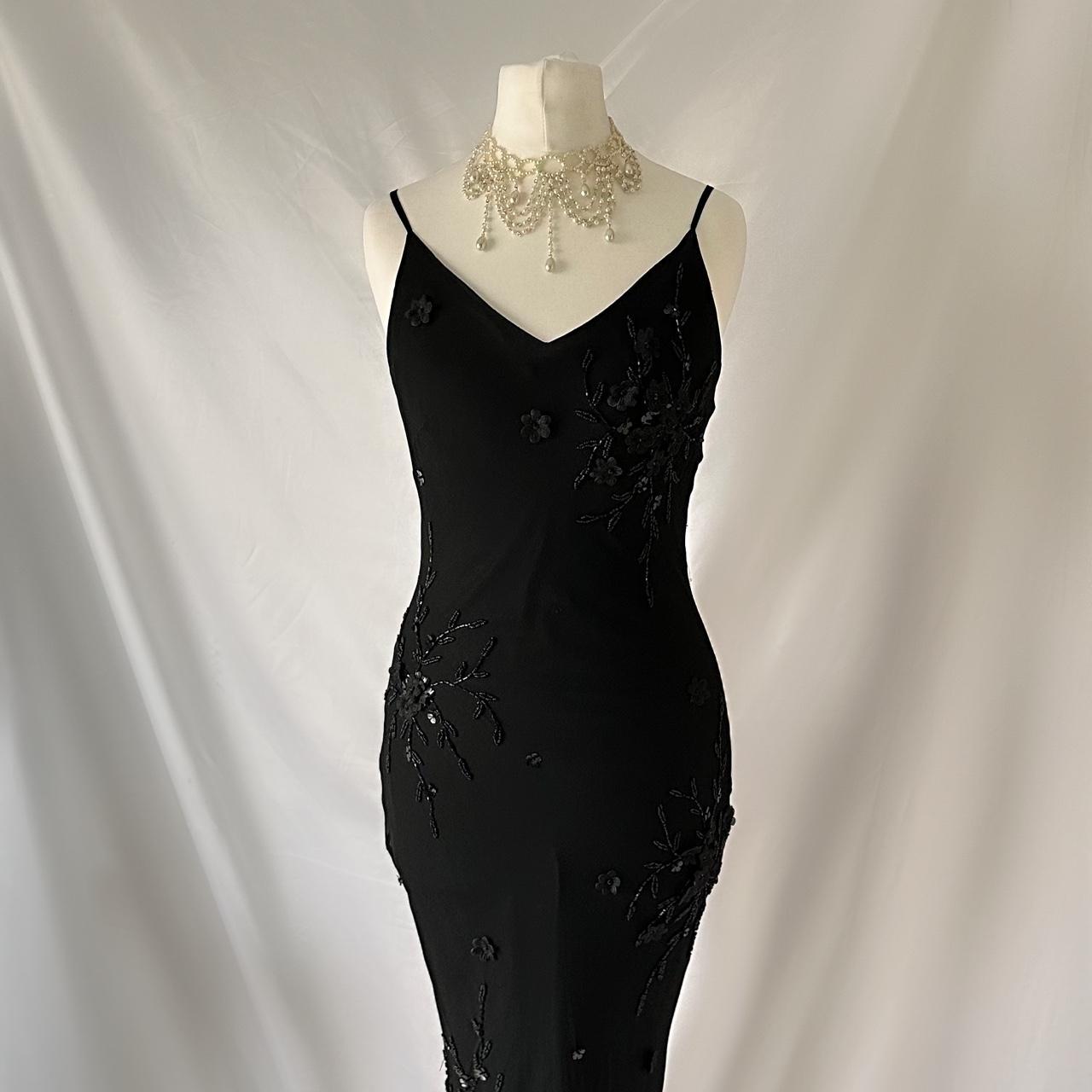 Black gorgeous exquisite elegant beaded long chiffon ruffled ball gown, evening dress, party dress gh3514