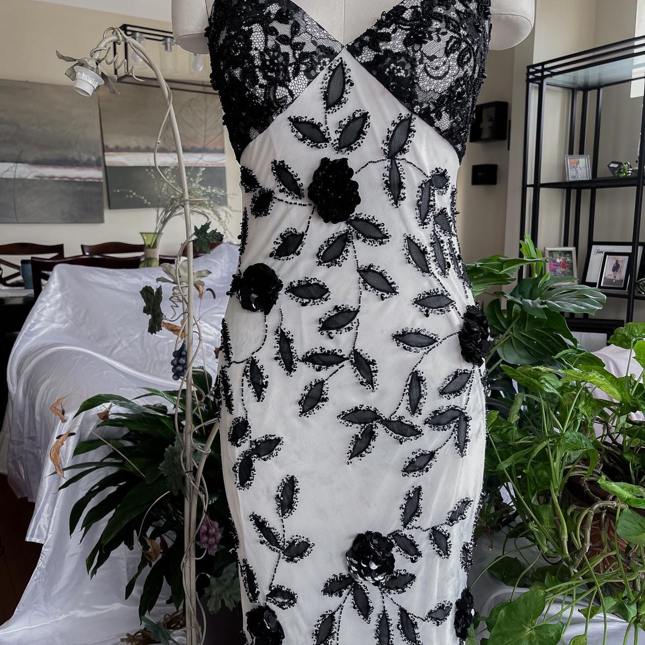 White black exquisite beaded long lace chiffon  Prom dress evening dress party dress gh5092