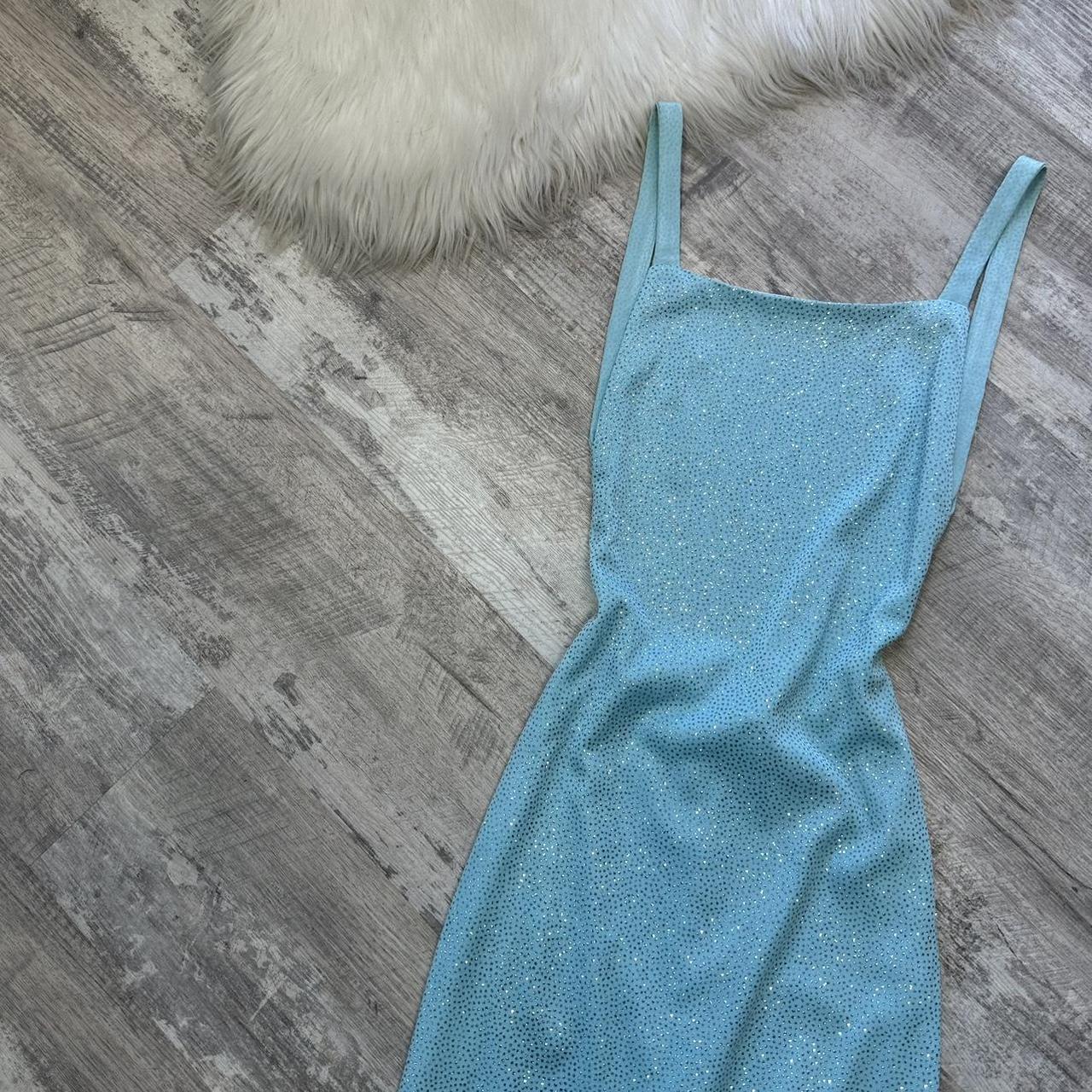 Light blue elegant stunning exquisite shining backless women's long chiffon evening dress party dress prom dress gh4286