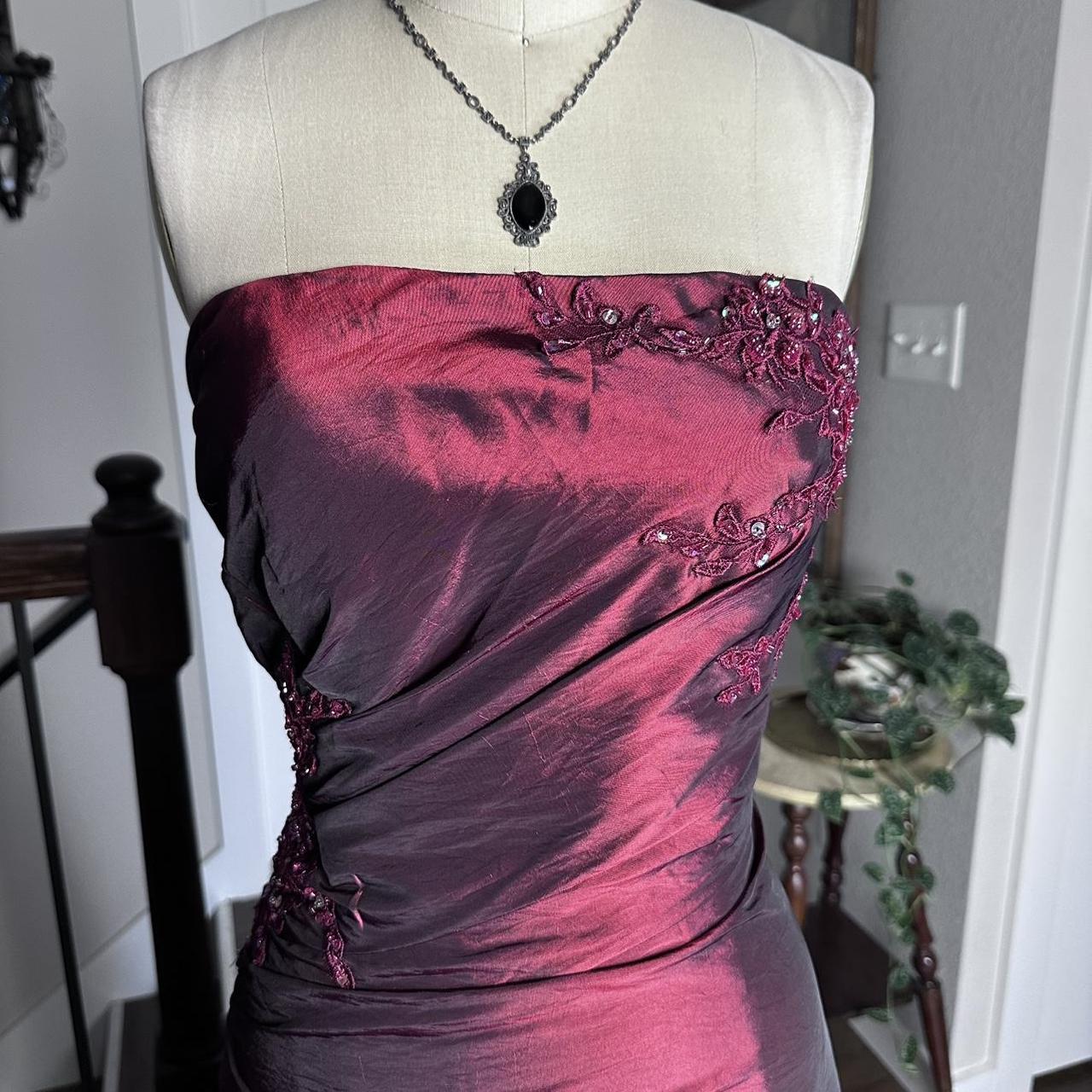 Fuchsia Vintage Fashion Stunning Elegant Exquisite Beaded Long Satin Formal Prom Dress Evening Dress Birthday Party Dress Ball Gown Graduation Dress gh3912