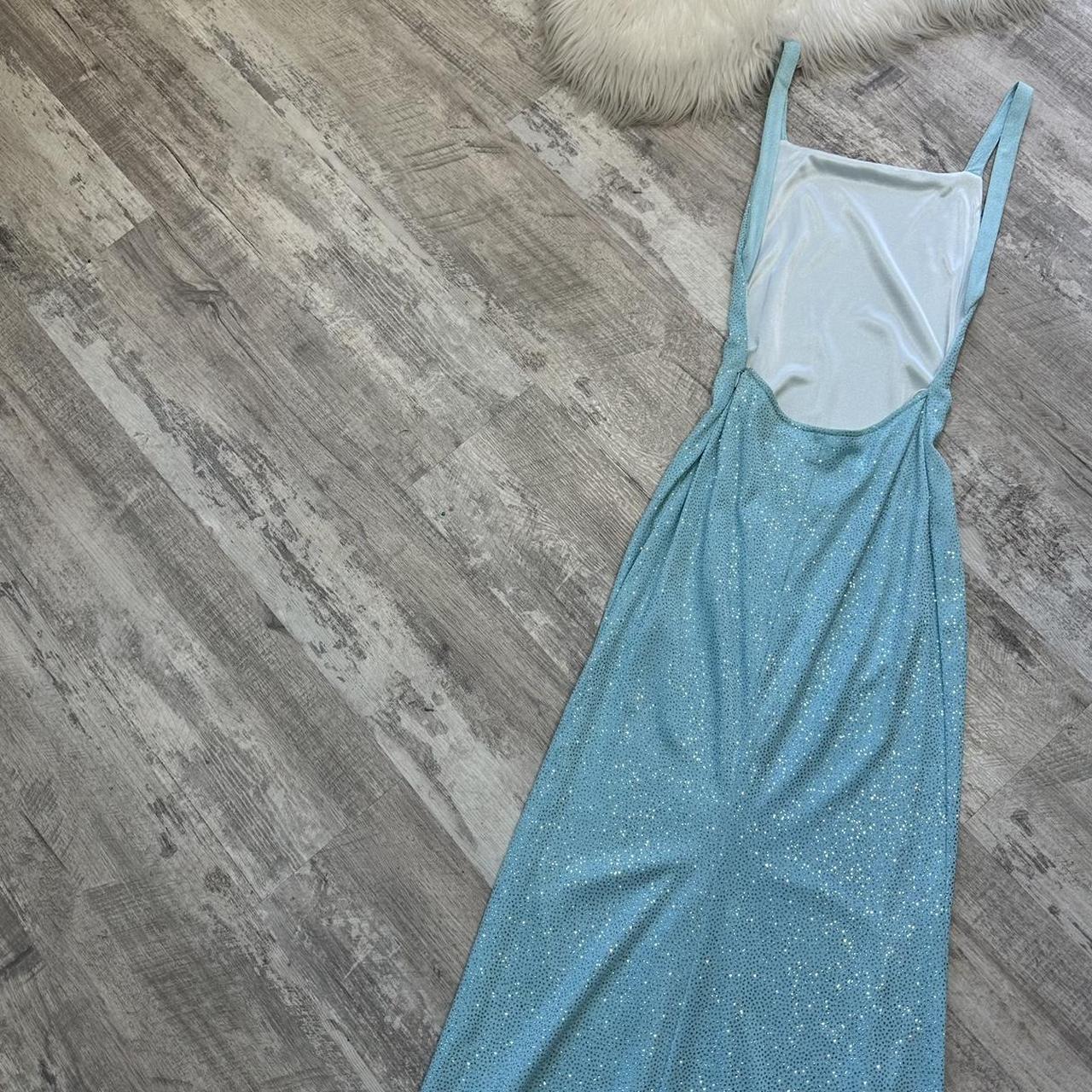 Light blue elegant stunning exquisite shining backless women's long chiffon evening dress party dress prom dress gh4286