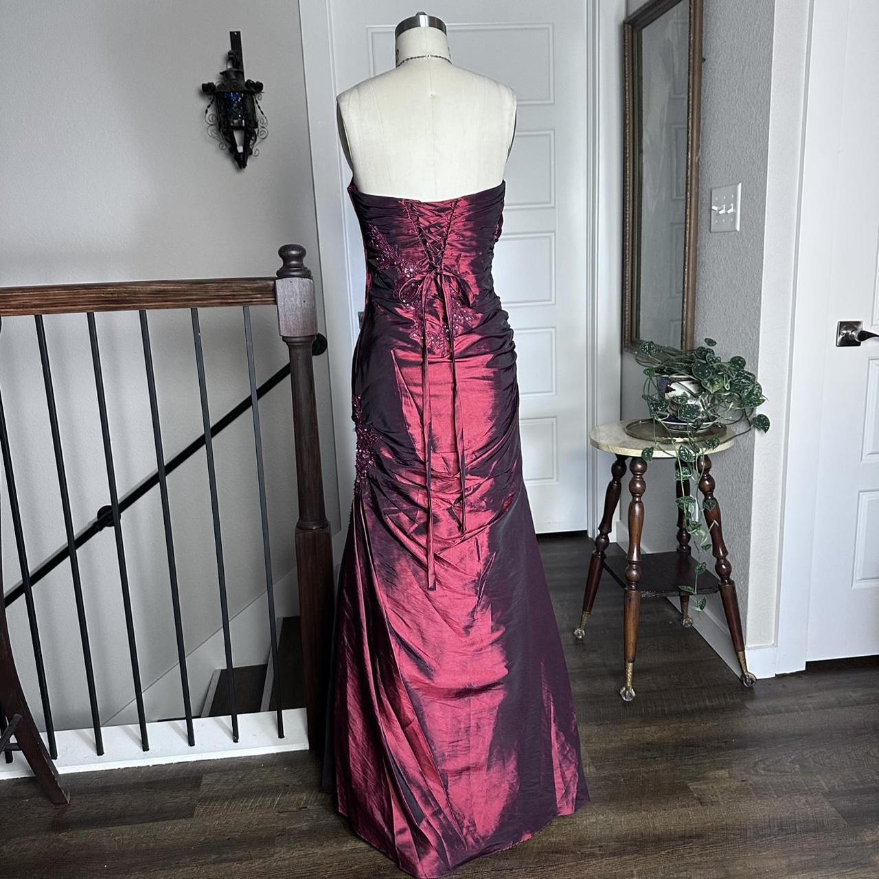 Fuchsia Vintage Fashion Stunning Elegant Exquisite Beaded Long Satin Formal Prom Dress Evening Dress Birthday Party Dress Ball Gown Graduation Dress gh3912