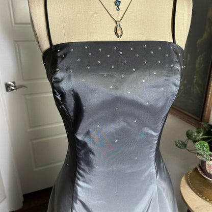 Silver Gray Gradient Vintage Formal Prom Dress Long Ball Gown Evening Dress Party Dress gh4343