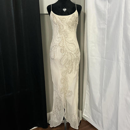 Cream White Vintage Elegant Exquisite Beaded Fairy Dress Ball Gown Evening Dress Date Holiday Party Dress Wedding Guest Dress gh3629